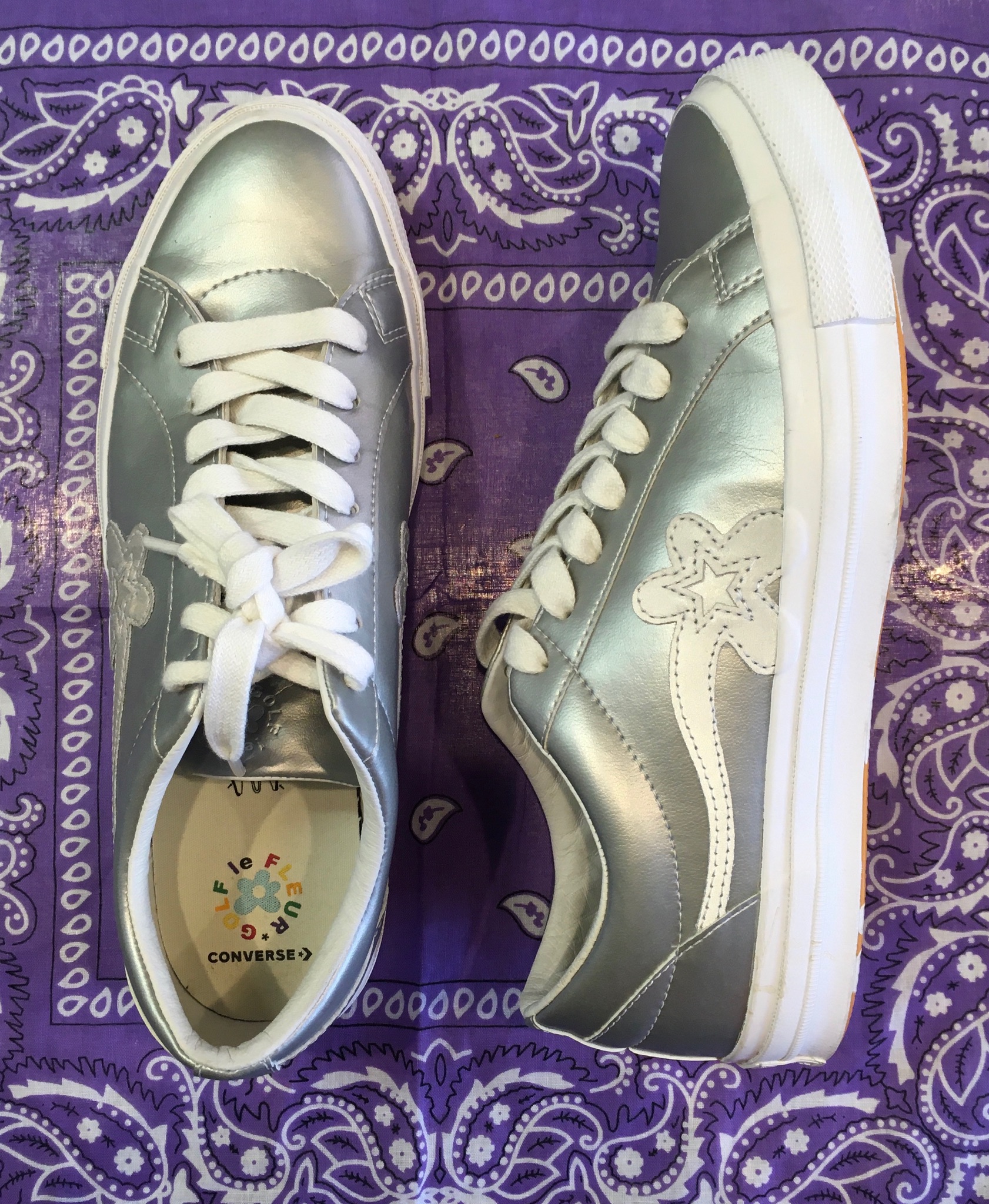 Silver Golf Le Fleur x Converse sneakers