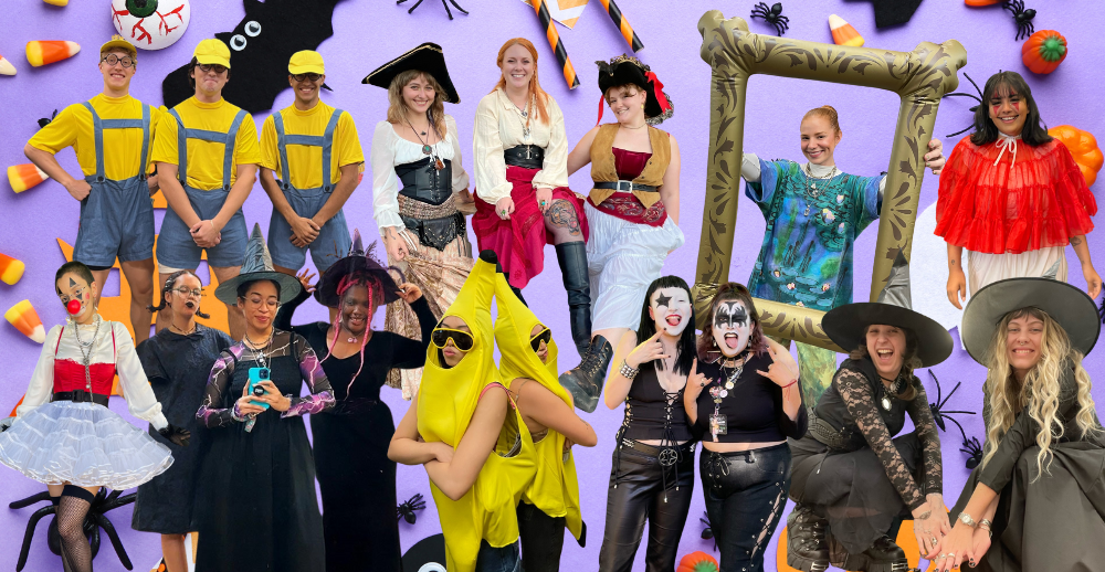 Collage image of various creative Halloween costumes