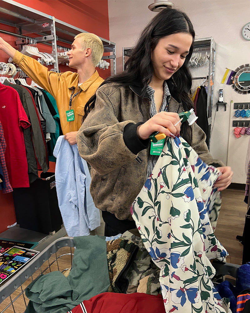 buyers Natasha outside buffalo exchange store